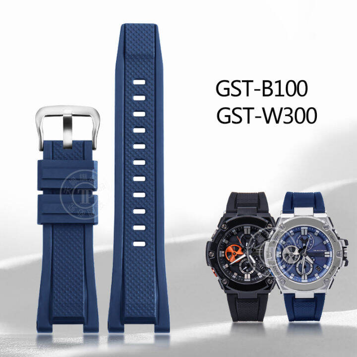 สายนาฬิกายางซิลิโคนสำหรับ G Shock Casio Gst Series Gst W300 210 400g