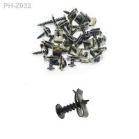 10/20 Sets M4 M5 Motorcycle Car Scooter ATV Moped Ebike Plastic Cover Metal Retainer Self-tapping Screw and U type Clips