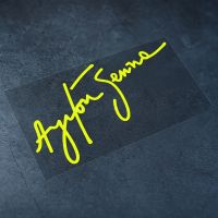 【YF】 Ayrton Senna F1 Driver Signature Sticker Formula One Championship Body Decoration Waterproof Reflective Decal