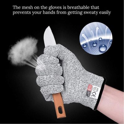 【CW】 Level 5 Cut Proof Stab Resistant Wire Metal Cuts Gloves for Oyster Shucking Gardening Safety