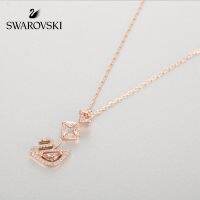 Swarovsk พราวหงส์ผู้หญิงหงส์สร้อยคอโรแมนติกหรูหราหญิง Rose G Old กระดูกไหปลาร้าโซ่ส่งของขวัญแฟนTH