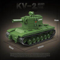 ทหาร WW2มินิ KV-2ถังบล็อก DIY โซเวียตกองทัพยานพาหนะอาคารอิฐของเล่นสำหรับเด็ก Kids