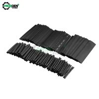 127Pcs/Lot Black Heat Shrink Tube Kit Insulation Sleeving Termoretractil Polyolefin Shrinking Assorted Heatshrink Tubing Wire Electrical Circuitry Par