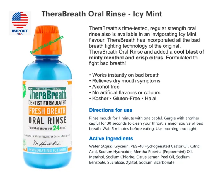 **โปรโมชั่น** TheraBreath Oral Rinse Icy Mint Thera Breath Fresh