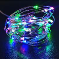 LED Waterproof Candles Copper String Lights Battery Submersible String Lights Christmas Holiday Home Decoration Light 2m 20 led