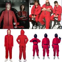 ❤Ready Stock❤Men The House of Paper La Casa De Costume Kids Money Heist Salvador Dali Movie Cosplay Outfit Halloween Party Squid Game Costumes With Face
