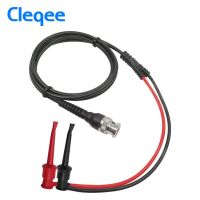 Cleqee P1007b Bnc สายเคเบิลตะกั่วทดสอบสำหรับอิเล็กทรอนิกส์,สายเคเบิลตะกั่วทดสอบปลั๊กตัวผู้กับตะขอตัวหนีบขนาดเล็กแบบคู่ Q9