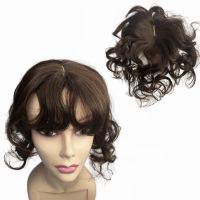 14inch Body Wavy Clip on Human Hair Topper for Women Brazilian Hair Extensions Hairpiece For Thinning Hair Increase Volume Remy