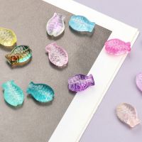 20Pcs 14x10mm Czech Lampwork Crystal Beads Gradient Color Fish Shape Loose Beads For Crafts Jewelry Making Earing Accessories