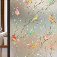 Privacy Window Film Opaque Non-Adhesive Frosted Glass Vinyl Static Cling Stickers for Office