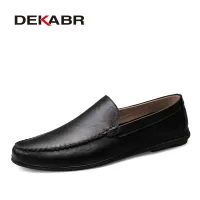 Dekabr ผู้ชายอิตาเลี่ยน Loafers ฤดูร้อนรองเท้าผู้ชายหรูหรา Nd Casual รองเท้าแยกรองเท้าแตะหนังสบาย Breathable Slip-On Chaussure