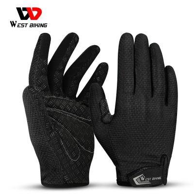 hotx【DT】 WEST BIKING Cycling Gloves Breathable Non-slip MTB Road Men Outdoor