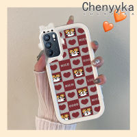 เคส Chenyyka สำหรับ OPPO Reno 6 5G Reno 6 Pro 5G 6Z Reno 5G เคสลายตาราง5G เคสนิ่มลายเสือน้อยมอนสเตอร์ตัวน้อยมีโบว์แบบนิ่มกันกระแทกทนต่อการขีดข่วนเคสโทรศัพท์โปร่งใสฝาครอบป้องกันเลนส์กล้องถ่ายรูปซิลิก้าเจล TPU