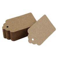 Pack 500 Rustic 40mmx70mm Scalloped Kraft Paper Card,Blank Brown Tag,Gift Tag,Luggage Tag,Price Label - Small (500)