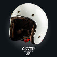 MOTOTWIST หมวกกันน็อคแบรนด์ไทยงานคุณภาพ รุ่น ODYSSEY สีขาว โครเมียม ไซส์ S-XXL