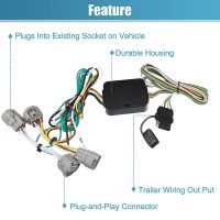 4 Way Trailer Wiring Harness Connector Plug 56208 118605 Replacement Accessories for Jeep Cherokee 2014-2018