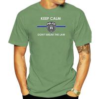 Polices Keep Calm Dont Break The Law T Shirt Black Tee Men T Shirt