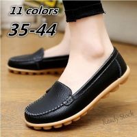 【Ready Stock】 ○✽ C40 New 2021 Vintage Women Flats Genuine Leather Shoes Boat Shoes slip on shoes