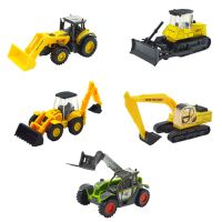 1:87 Toys Bulldozer Model Alloy Plastic Truck Construction Truck Excavator Loader Model Car Layout Birthday Gift For Kids Hobby