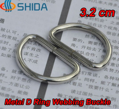 50pcs 1-14" Inch 32mm Metal D Type Ring Buckle Hardwares Accessories for 1-14" Webbing, Purse Bags, Backpack and Handbag