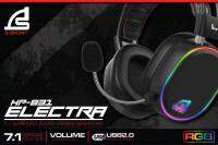 หูฟัง เกมส์มิ่ง E-Sport SIGNO HP-831 รุ่น ELECTRA  7.1 Surround Sound Gaming Headphone