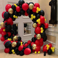 208pcs DIY Red Black Latex Balloons Garland Arch Kit Cartoon Series Party Balloons Theme Birthday Party Decor Supply Globos