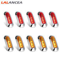 LAlancea 10ชิ้นหลอดไฟท้ายข้างรถบรรทุก10-30โวลต์4LED เปิดสัญญาณไฟกลางวัน Lampu Jalan รถพ่วงรถบรรทุก RV【fast】