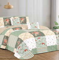 Quilts Bedding Set 100 Polyester Microfiber Bed Sheet Flower Printed Sheets Bed Quilts