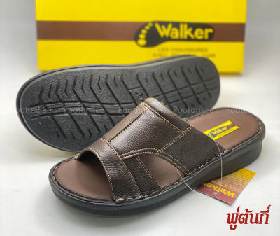 WALKER รุ่น M2247 รองเท้าแตะผู้ชาย วอคเกอร์ รองเท้าแตะหนังแท้ ของแท้ Size 41-44 พร้อมส่ง