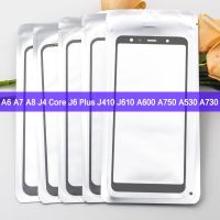 10PCS สำหรับ Samsung Galaxy A6 A7 A8 J4 Core J6 Plus J410 J610 A750 A530 A730 LCD Touch Screen ด้านหน้าด้านนอกกระจกเลนส์เพิ่ม OCA