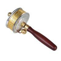 [ammoon]Tibetan Prayer Wheel Tibetan Buddhist Hand Turn Praying Instrument Copper Hand-Held Prayer Wheel