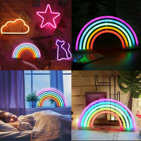 USB Neon Led Unicorn Sign Night Light Decorative Led Lamp Party Rainbow Home Kid Room Decor Light Night Lamp Children Kids Gifts