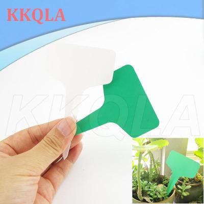 QKKQLA 100pcs PVC Greenhouse Plant T Tags Labels Flower Pots Plastic Markers Sign Waterproof Herbs Plant Garden Tools Supplies