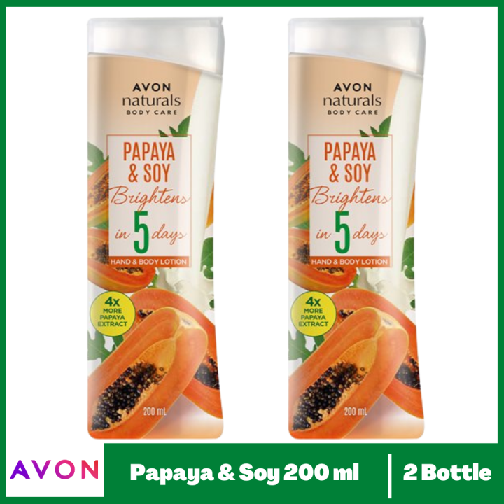 Avon Naturals Papaya And Soy Milk Lotion 200ml 2 Bottles Lazada Ph