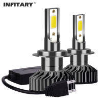 Infitary H7 LED Headlight H4 H11 9005 9006 H1 for Car 72W 12000LM Auto Headlamps White 6500K Bulbs 12V Lamps 2pcs Vehicle Lights Bulbs  LEDs  HIDs