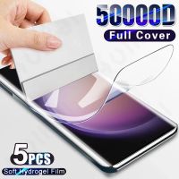 5 Pcs Hydrogel Film For Samsung Galaxy S23 S22 S21 Ultra Note S20 S21 FE A54 A34 A14 A24 A53 Anti-Spy Curved Screen Protector