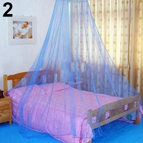 ผ้าม่านลูกไม้มุ้งเตียงสี่เสาเตียงกันแมลงหรูหราโดมกลมเครื่องนอนตาข่ายกันยุงth