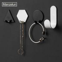 Minimalist Key Hook Kids Wall Coat Hanger Letter Rack Creative Geometric Key Holder Self-adhesive Stand Home Decoraction 4pcs Picture Hangers Hooks