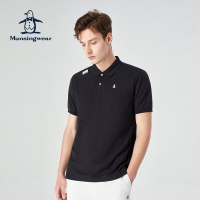 Munsingwearing/wanxingwei เสื้อยืดลำลองสำหรับผู้ชาย23เสื้อกอล์ฟแขนสั้น,เสื้อโปโลกีฬาของแท้ติ
