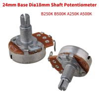 【Moon Musical】5Pcs A500K B500K A250K B250K Potentiometer Splined ขนาดเล็กหม้อไฟฟ้ากีตาร์เบส Amp Amp ปริมาณ15มม.18มม.เพลา