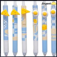 JINGWEI 6 PCS 0.5มม. ปากกาเจล พลาสติกทำจากพลาสติก ของขวัญสำหรับเด็ก ปากกาเติมสีดำ ของใหม่ ปากกาลูกลื่น ออฟฟิศสำหรับทำงาน