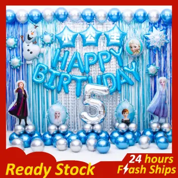 FZ Frozen Cake Topper for Girls, Happy Frozen Birthday Elsa Cake Topper,  Frozen Cake Decorations for Children Birthday Party