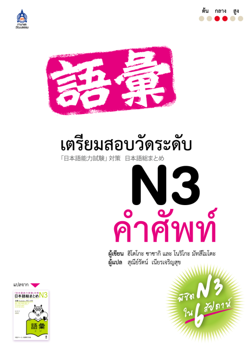 หนังสือเรียนภาษาญี่ปุ่น-เตรียมสอบวัดระดับภาษาญี่ปุ่น-jlpt-n3-คำศัพท์