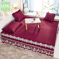 LIFE Arctic Velvet Latex Tatami ผ้าคลุมเตียงเย็บผ้า Four Seasons Bed Cover ผ้าคลุมเตียง