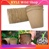 KYLE Wild Shop 50pcs Nursery Cup growing Pot Tray Planter Paper Grow Pot Plant Starter Flower Herb Biodegradable Eco-Friendly Garden Tools