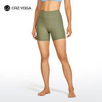 CRZ YOGA Womens UPF 50+ Swim Shorts High Waisted 5 Board Shorts Athletic Swimwear Bikini Bottoms Swimsuit