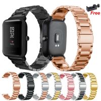 20มิลลิเมตร22มิลลิเมตรสายสแตนเลสสำหรับ Amazfit Bip 3 Pro/gts 3 2 /Gtr 3 2e นาฬิกาสปอร์ตสร้อยข้อมือสำหรับ Amazfit ก้าว ZEPP Z