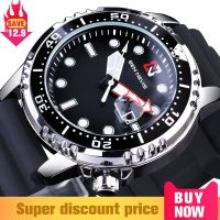 Men Sport Watch with Rubber Strap BEN NEVIS Black Waterproof Quartz Watches Male with Gift Box Luminous Hands Relógio Masculino