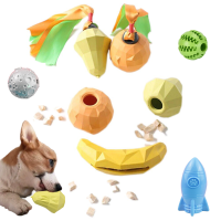 Pet Dog Natural Rubber Toys Dog Chew Toys Tooth Cleaning Treat Ball nteractive Hide Food Ball Indestructible For Small Meduim Toys