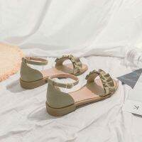 COD DSFGRTUTYIII Fairy style flat-bottomed low-heeled student girl all-match soft sister sandals women11.5